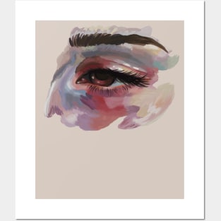 Colorful and sad eye. Posters and Art